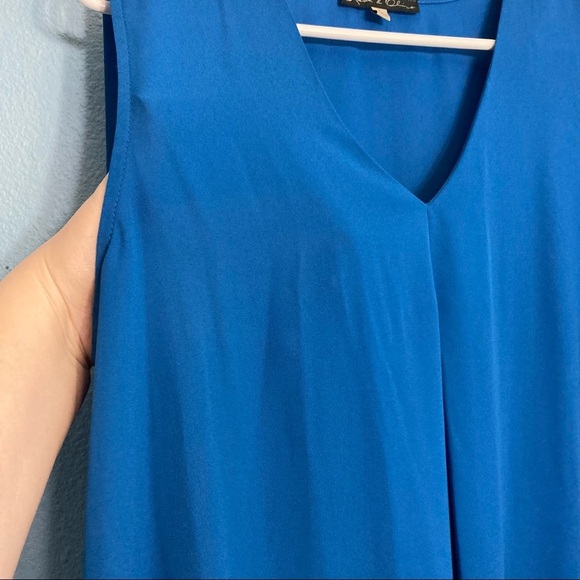 Rose & Olive Loose Tank Top - Blue - Large - Picture 3 of 6